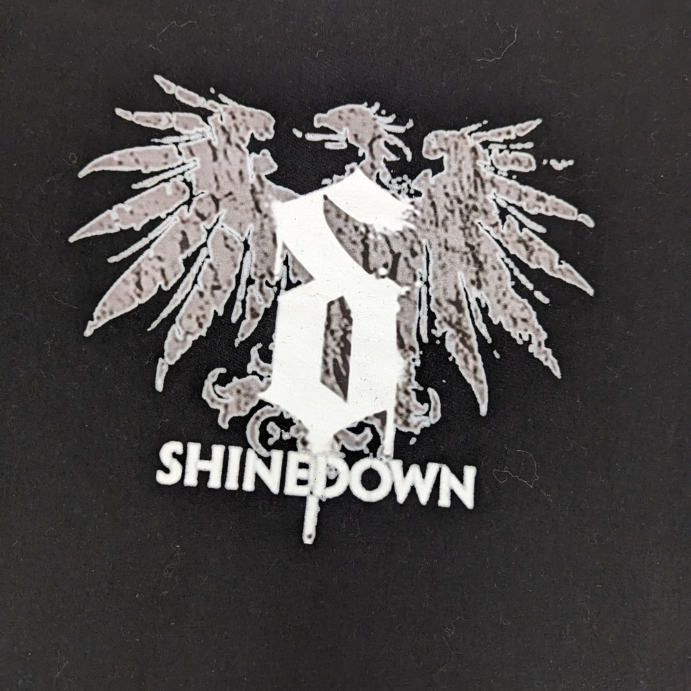 Shinedown Men's Concert Tee Black With Band Logo on Front Medium